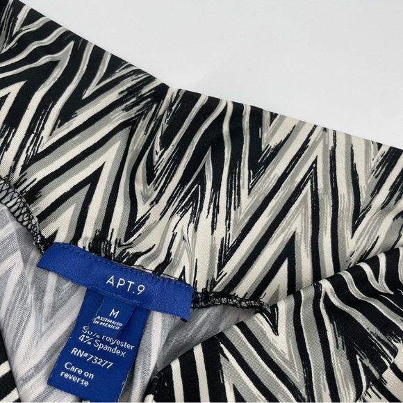 Apt. 9 Black/Gray Chevron Flowy Pants M - Picture 4 of 4